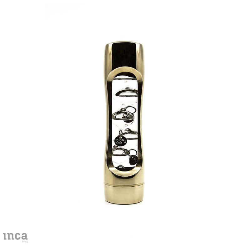 Galileo Galilei glastermometer  Massiv Messing
